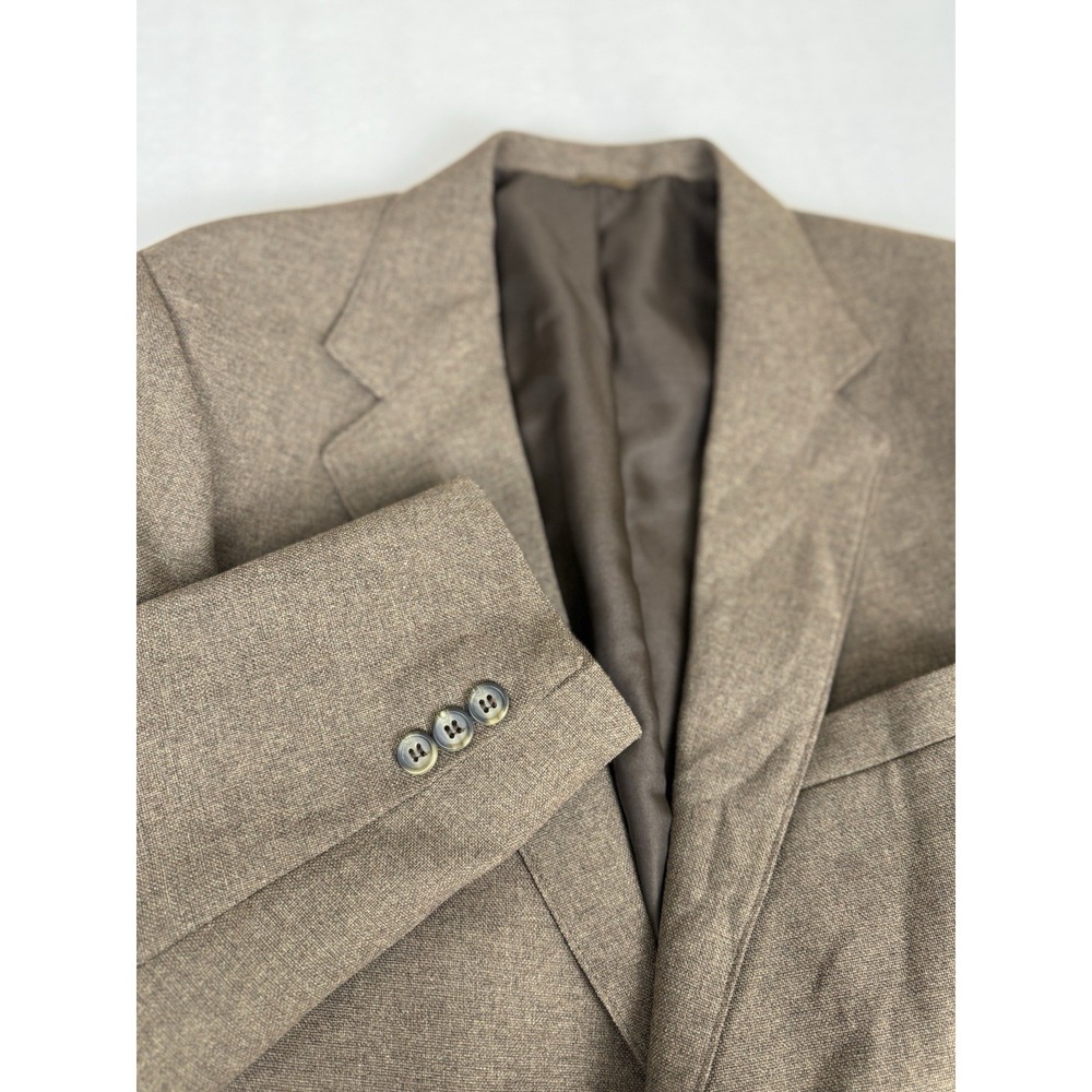 VTG Levi's Action Suit Blazer Men's 40L Sta-Prest Brown Jacket Sport Coat